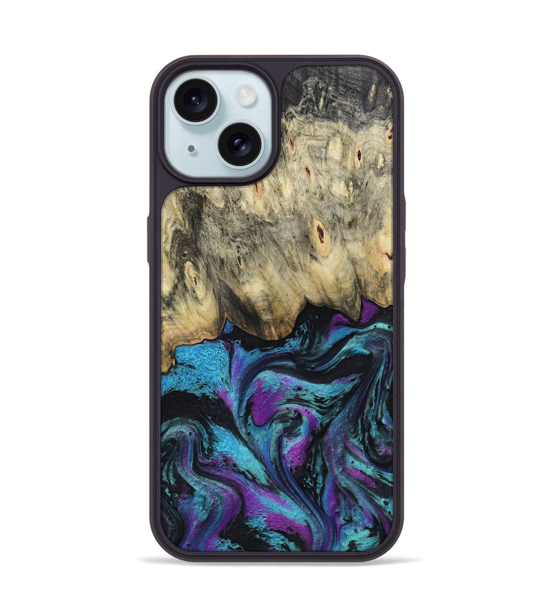iPhone 15 Wood Phone Case - Mylee (Purple, 801895)