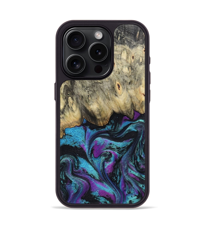 iPhone 15 Pro Wood Phone Case - Mylee (Purple, 801895)
