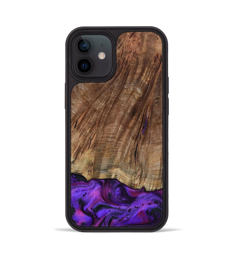 iPhone 12 Wood Phone Case - Sam (Purple, 801897)