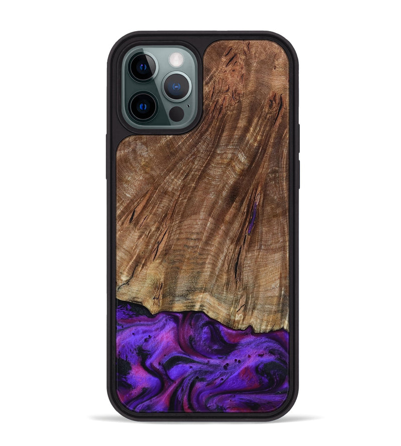 iPhone 12 Pro Max Wood Phone Case - Sam (Purple, 801897)