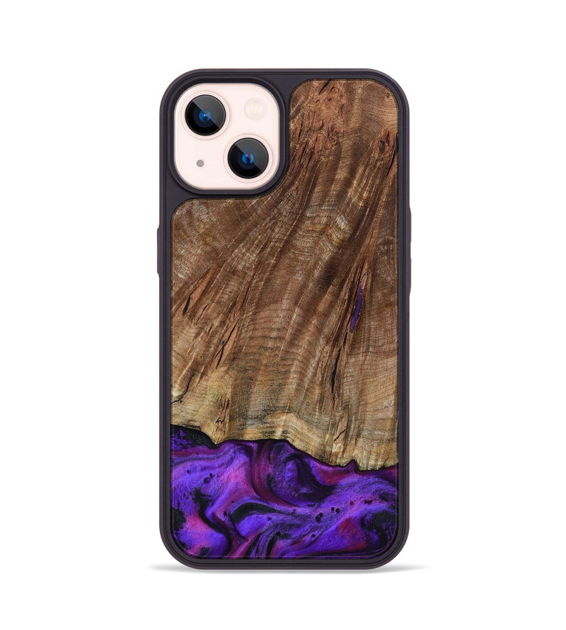 iPhone 14 Wood Phone Case - Sam (Purple, 801897)