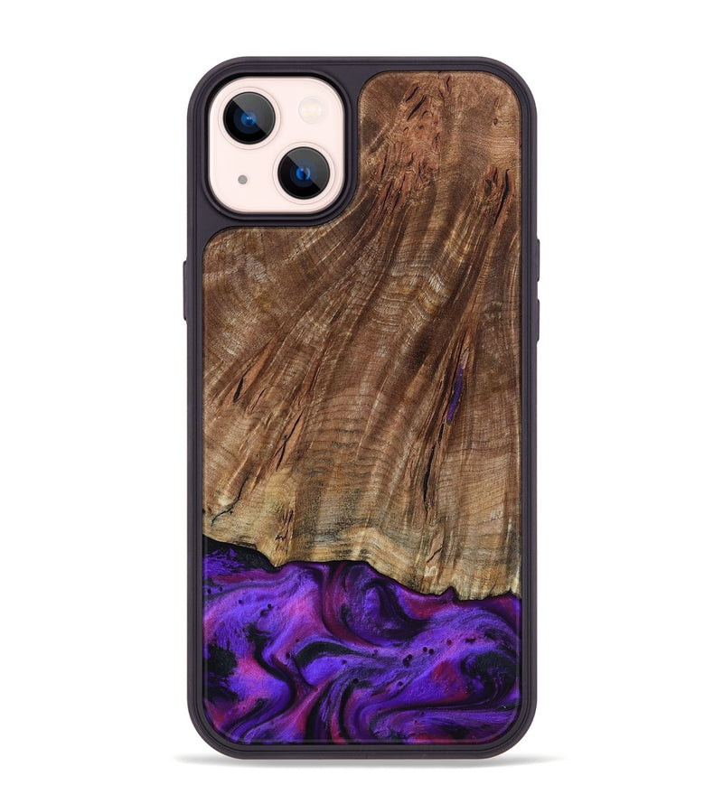 iPhone 14 Plus Wood Phone Case - Sam (Purple, 801897)
