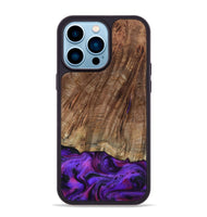 iPhone 14 Pro Max Wood Phone Case - Sam (Purple, 801897)