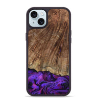 iPhone 15 Plus Wood Phone Case - Sam (Purple, 801897)