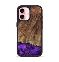 iPhone 16 Wood Phone Case - Sam (Purple, 801897)