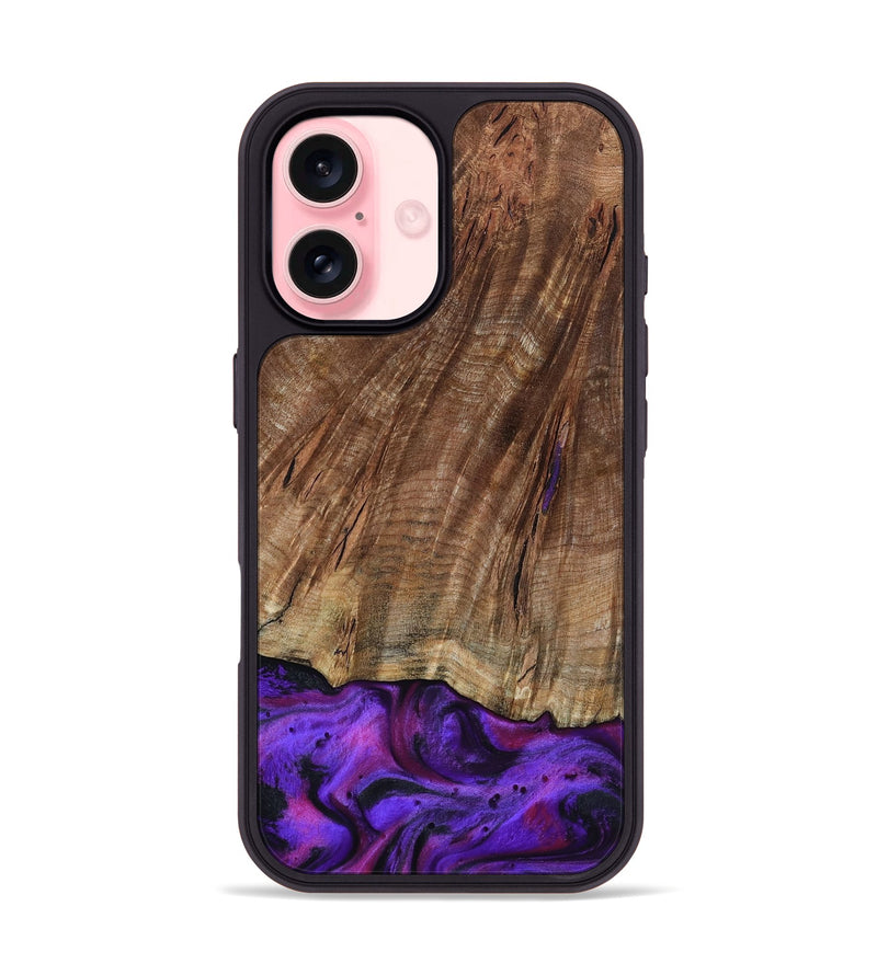 iPhone 16 Wood Phone Case - Sam (Purple, 801897)