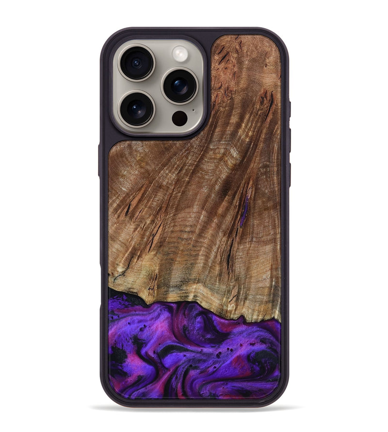 iPhone 16 Pro Max Wood Phone Case - Sam (Purple, 801897)