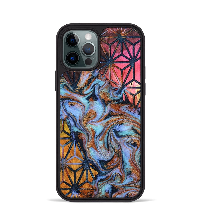 iPhone 12 Pro Wood Phone Case - Kelly (Pattern, 801901)