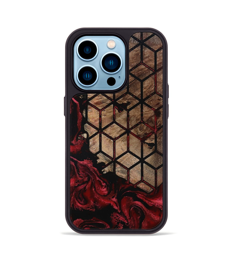 iPhone 14 Pro Wood Phone Case - Starla (Pattern, 801902)