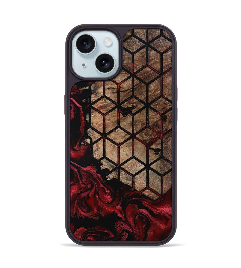 iPhone 15 Wood Phone Case - Starla (Pattern, 801902)