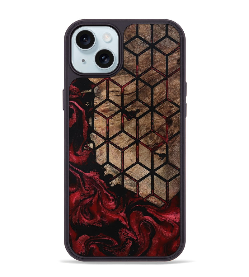 iPhone 15 Plus Wood Phone Case - Starla (Pattern, 801902)