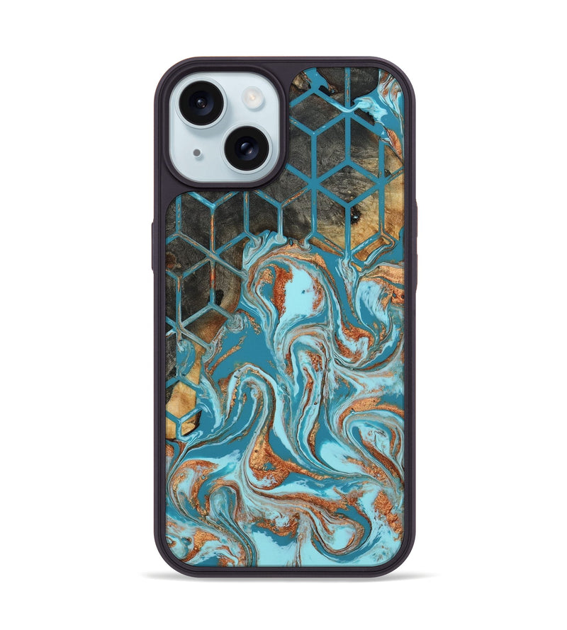 iPhone 15 Wood Phone Case - Velvet (Pattern, 801905)