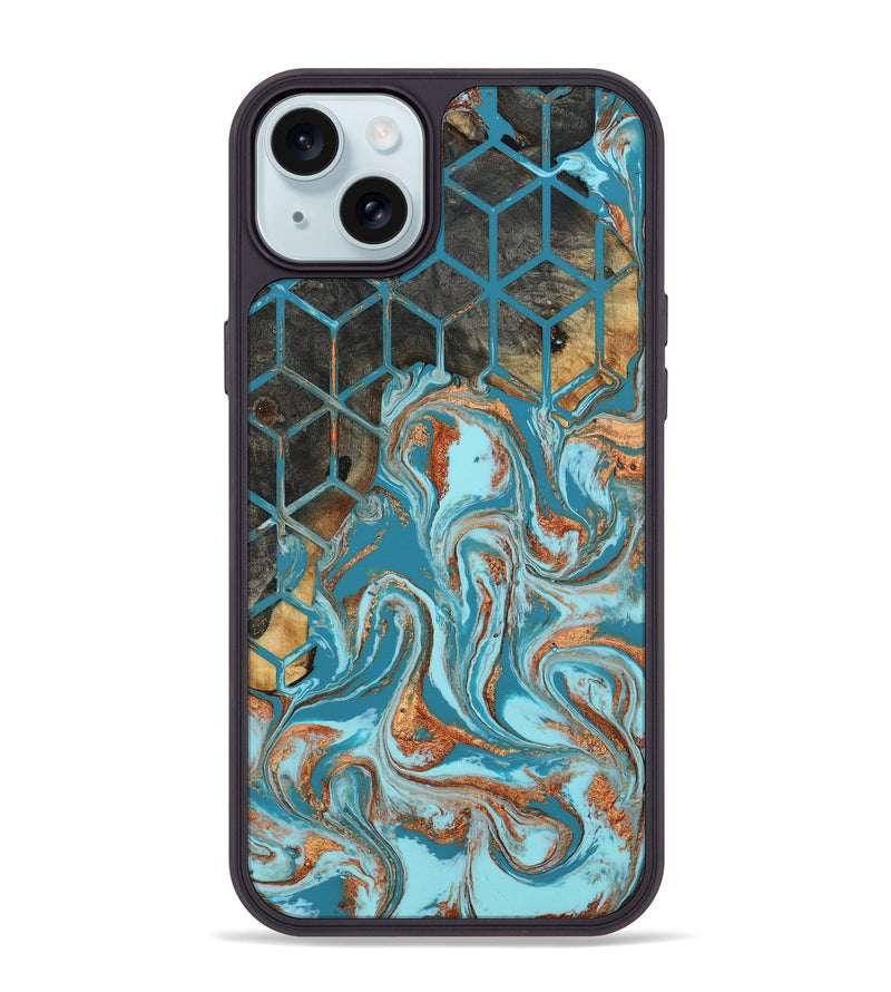 iPhone 15 Plus Wood Phone Case - Velvet (Pattern, 801905)