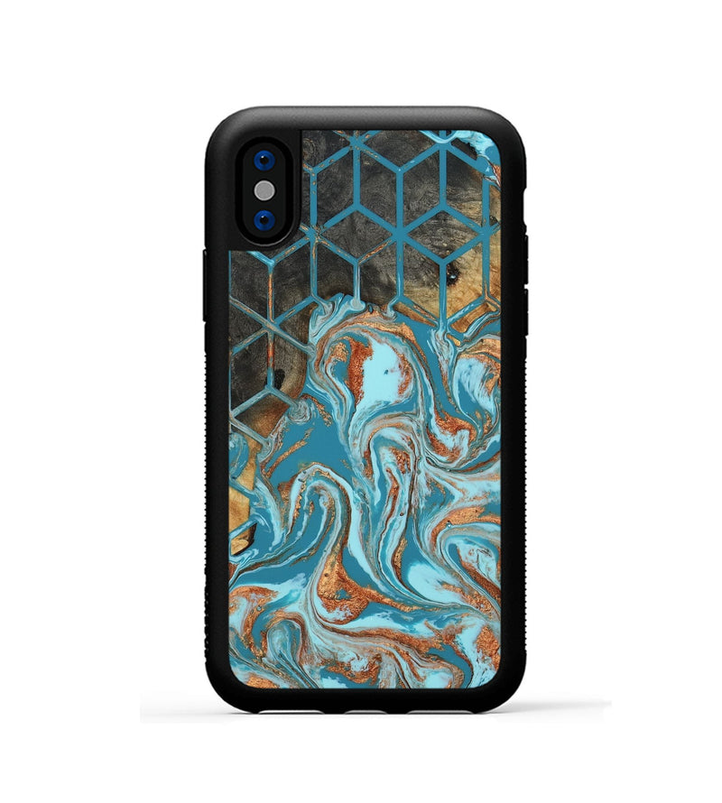 iPhone Xs Wood Phone Case - Velvet (Pattern, 801905)