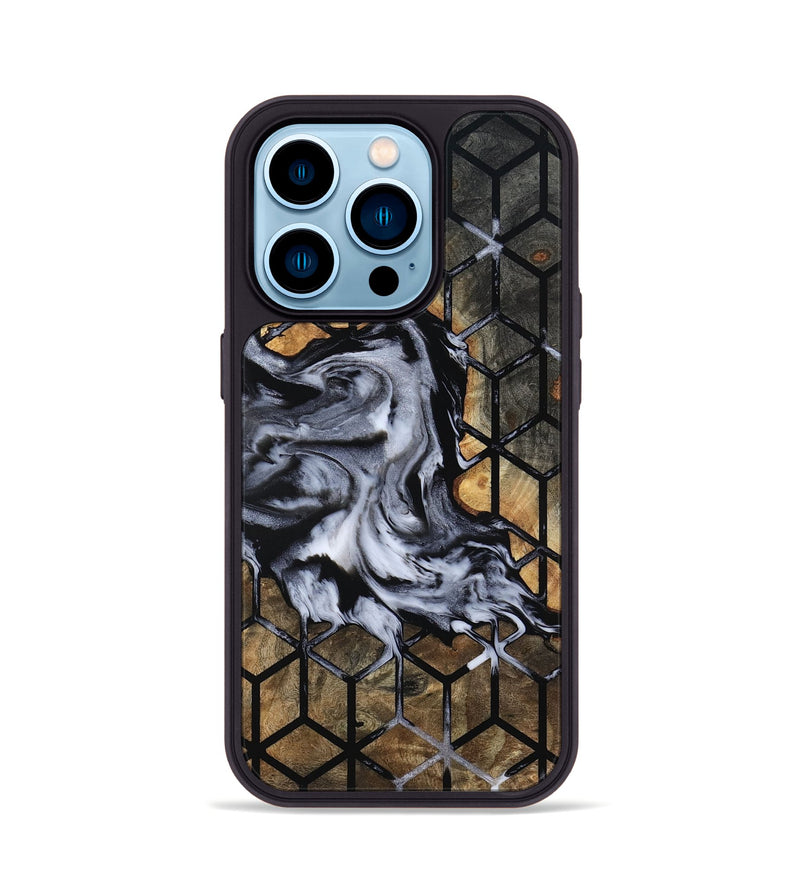 iPhone 14 Pro Wood Phone Case - Dominic (Pattern, 801906)