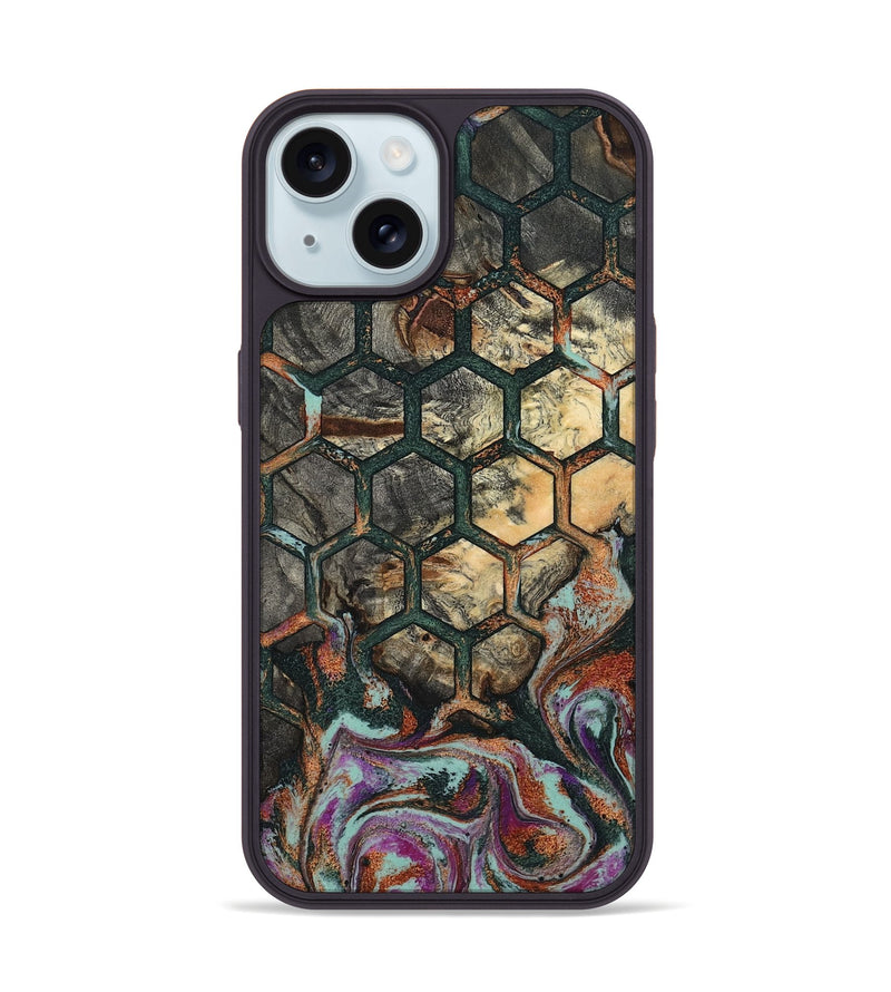 iPhone 15 Wood Phone Case - Micaela (Pattern, 801910)