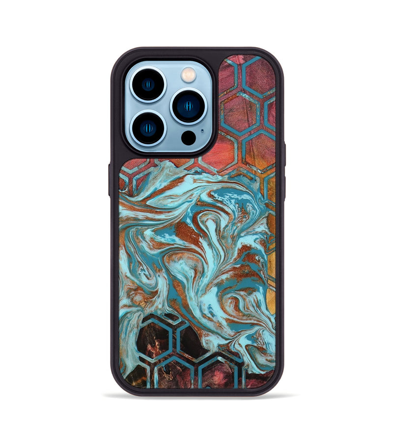 iPhone 14 Pro Wood Phone Case - Rosanna (Pattern, 801911)