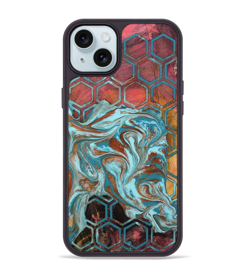 iPhone 15 Plus Wood Phone Case - Rosanna (Pattern, 801911)