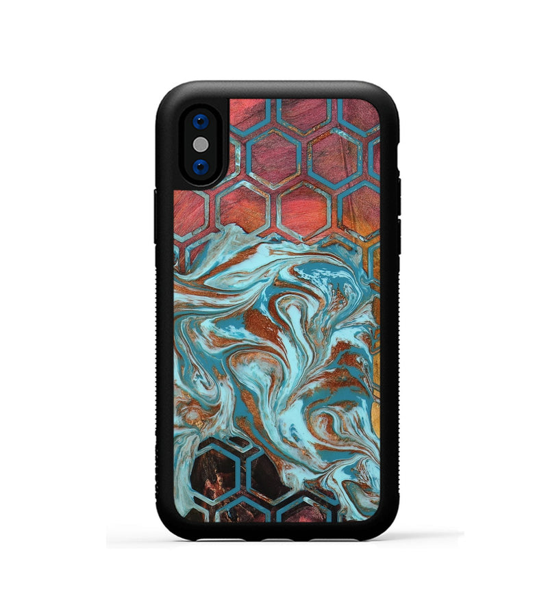iPhone Xs Wood Phone Case - Rosanna (Pattern, 801911)