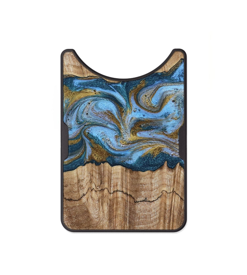 Alloy Wood Wallet - Jolene (Teal & Gold, 801914)