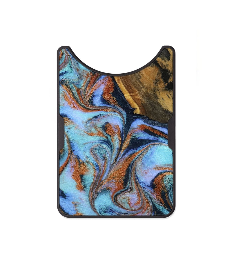 Alloy Wood Wallet - Gunnar (Teal & Gold, 801915)