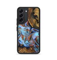 Galaxy S22 Wood Phone Case - Gunnar (Teal & Gold, 801915)