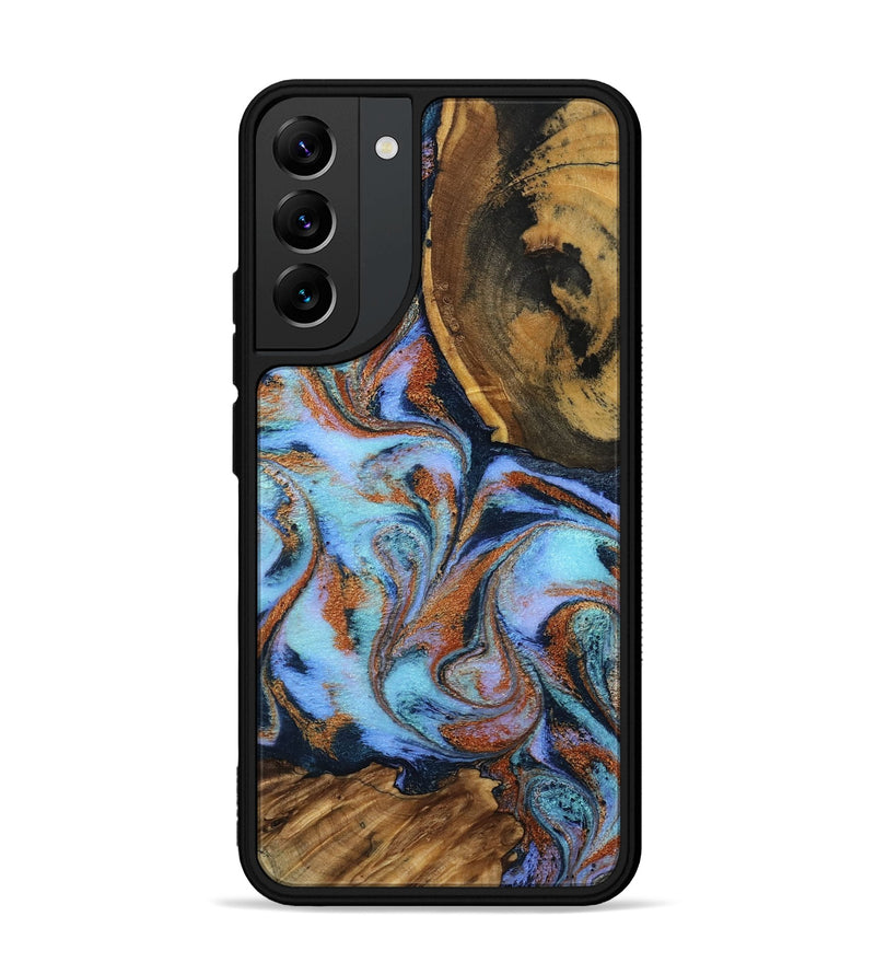 Galaxy S22 Plus Wood Phone Case - Gunnar (Teal & Gold, 801915)