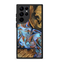 Galaxy S22 Ultra Wood Phone Case - Gunnar (Teal & Gold, 801915)