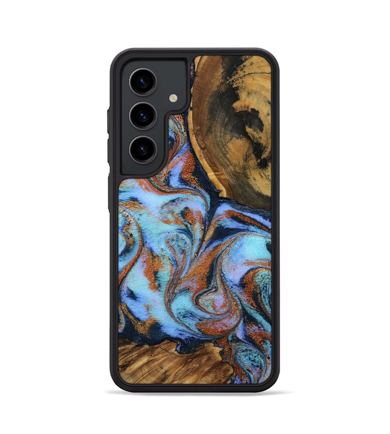 Galaxy S24 Wood Phone Case - Gunnar (Teal & Gold, 801915)