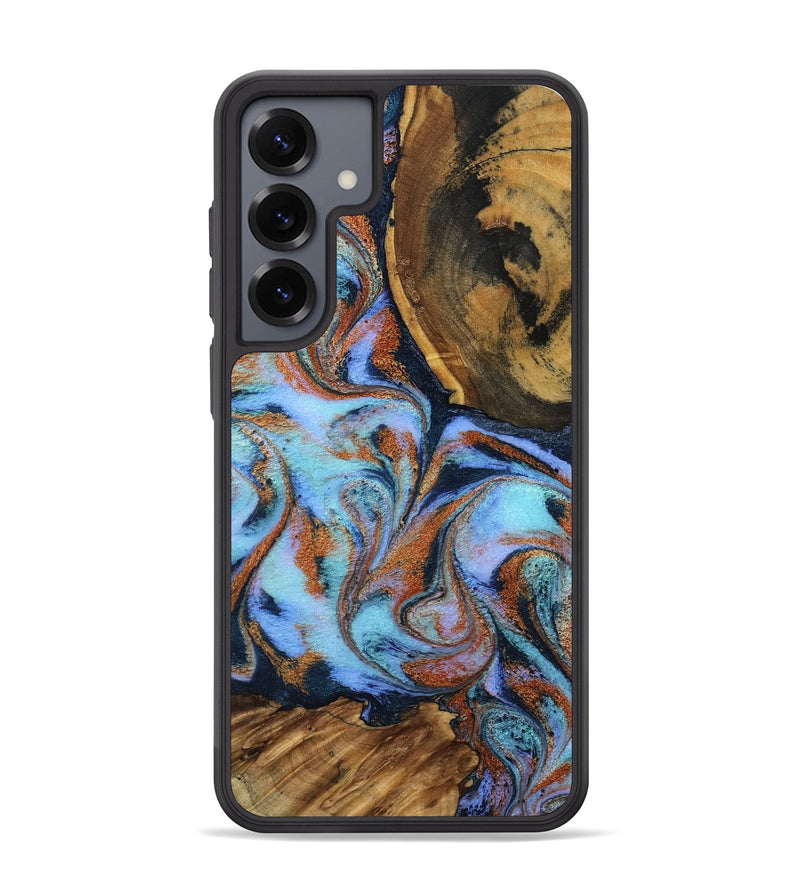 Galaxy S25 Plus Wood Phone Case - Gunnar (Teal & Gold, 801915)