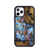 iPhone 11 Pro Wood Phone Case - Gunnar (Teal & Gold, 801915)
