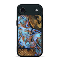 iPhone 17 Air Wood Phone Case - Gunnar (Teal & Gold, 801915)