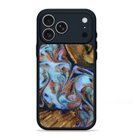 iPhone 17 Pro Max Wood Phone Case - Gunnar (Teal & Gold, 801915)