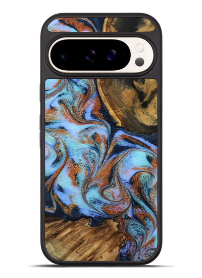 Pixel 9 Pro XL Wood Phone Case - Gunnar (Teal & Gold, 801915)