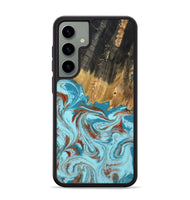Galaxy S24 Plus Wood Phone Case - Zhuri (Teal & Gold, 801916)