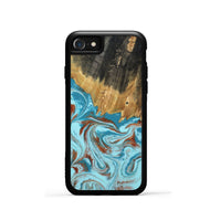 iPhone SE Wood Phone Case - Zhuri (Teal & Gold, 801916)