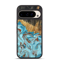 Pixel 10 Wood Phone Case - Zhuri (Teal & Gold, 801916)