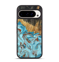 Pixel 9 Pro Wood Phone Case - Zhuri (Teal & Gold, 801916)
