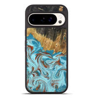 Pixel 9 Pro XL Wood Phone Case - Zhuri (Teal & Gold, 801916)