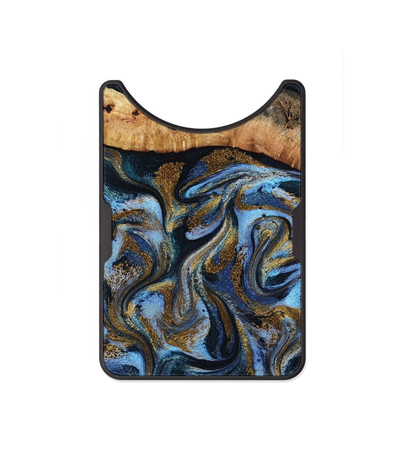 Alloy Wood Wallet - Yael (Teal & Gold, 801917)