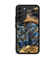 Galaxy S22 Plus Wood Phone Case - Yael (Teal & Gold, 801917)