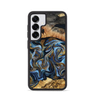 Galaxy S25 Wood Phone Case - Yael (Teal & Gold, 801917)