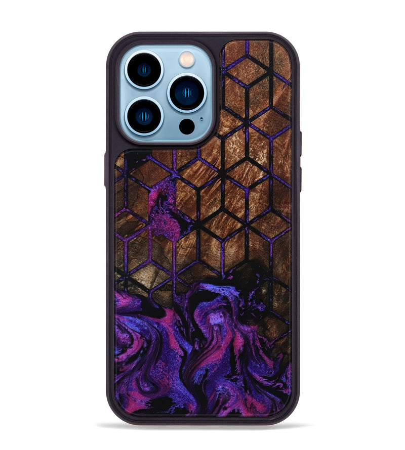 iPhone 14 Pro Max Wood Phone Case - Meir (Pattern, 801920)