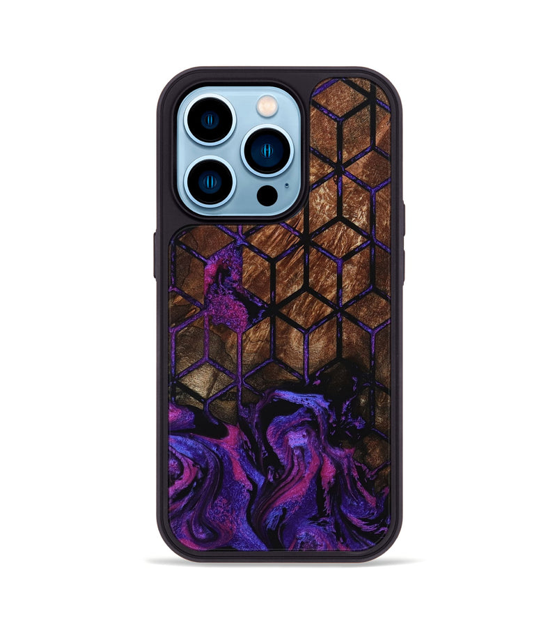 iPhone 14 Pro Wood Phone Case - Meir (Pattern, 801920)