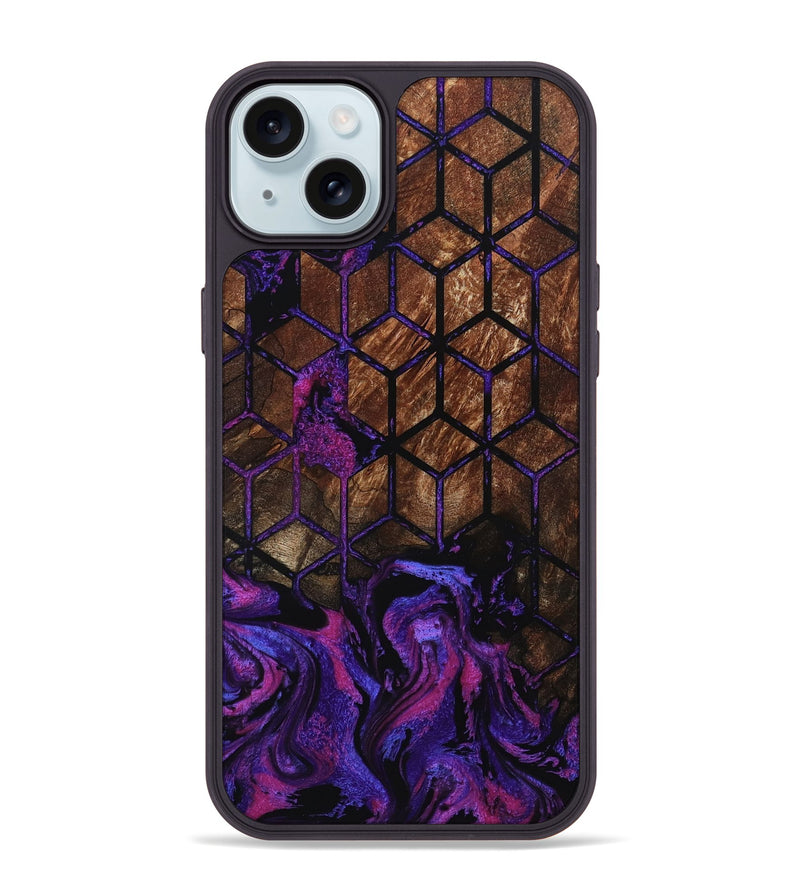 iPhone 15 Plus Wood Phone Case - Meir (Pattern, 801920)