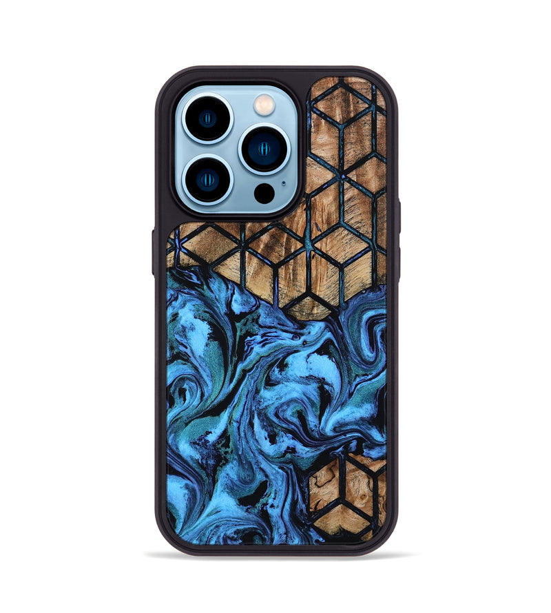 iPhone 14 Pro Wood Phone Case - Caden (Pattern, 801921)