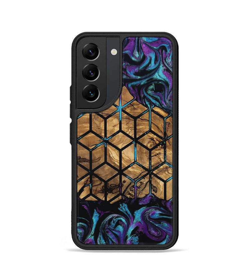 Galaxy S22 Wood Phone Case - Diamond (Pattern, 801922)