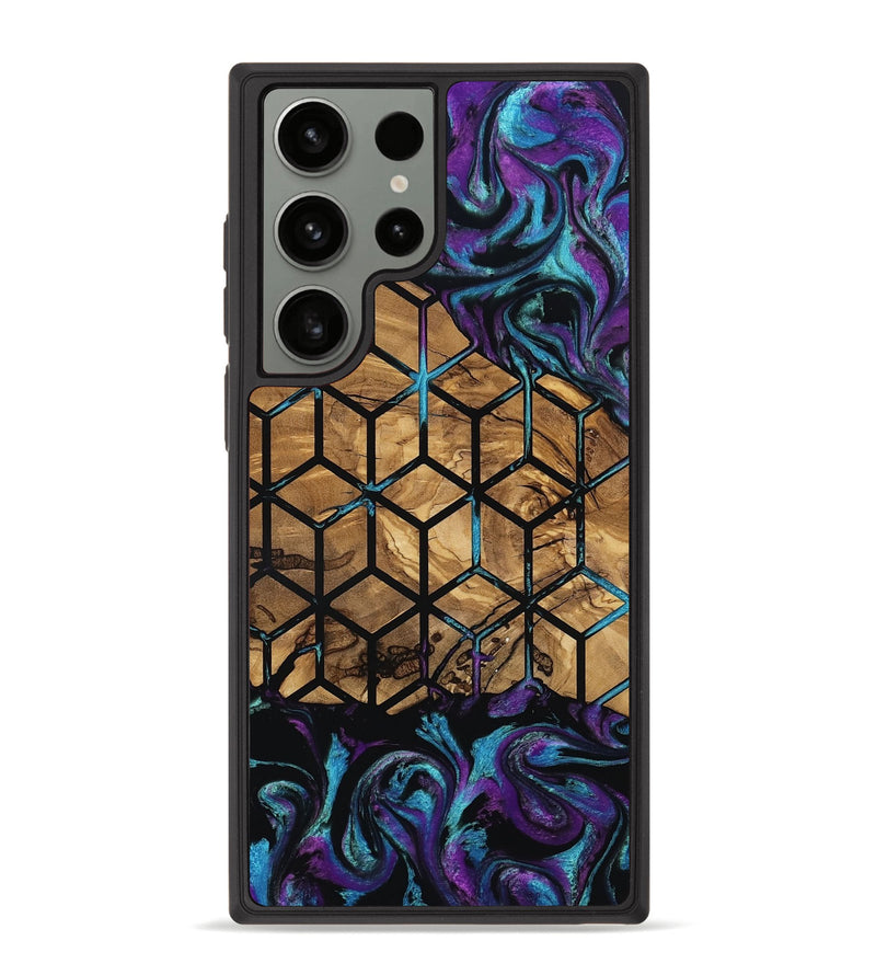 Galaxy S23 Ultra Wood Phone Case - Diamond (Pattern, 801922)