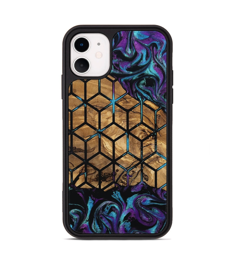 iPhone 11 Wood Phone Case - Diamond (Pattern, 801922)