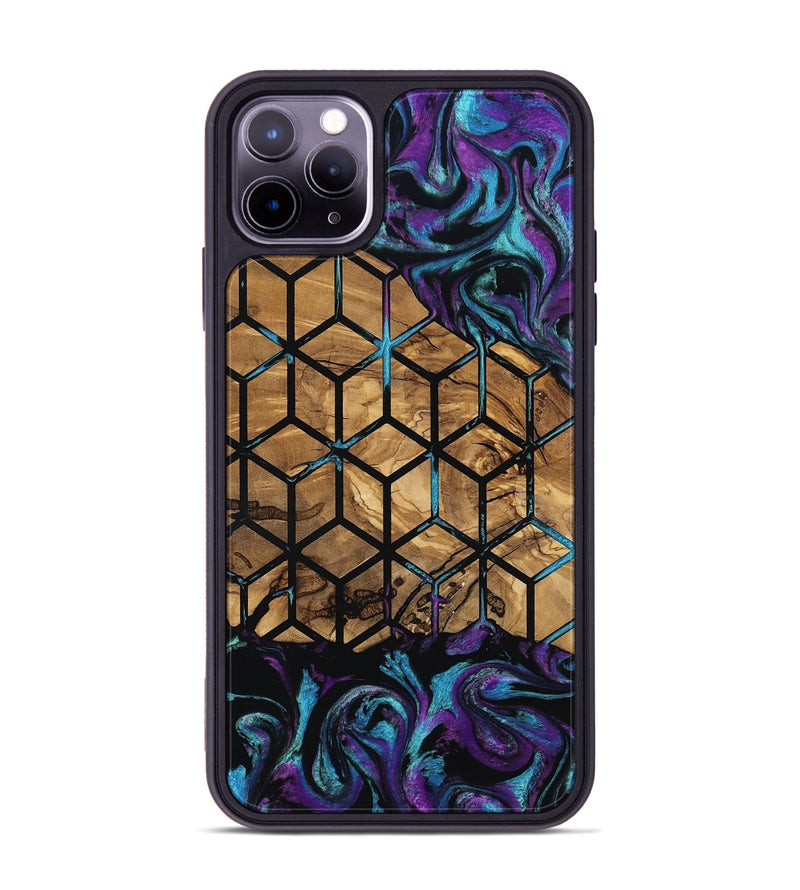 iPhone 11 Pro Max Wood Phone Case - Diamond (Pattern, 801922)